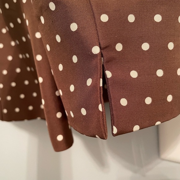 DONNA MORGAN Brown Poka dot Blazer - Picture 3 of 4